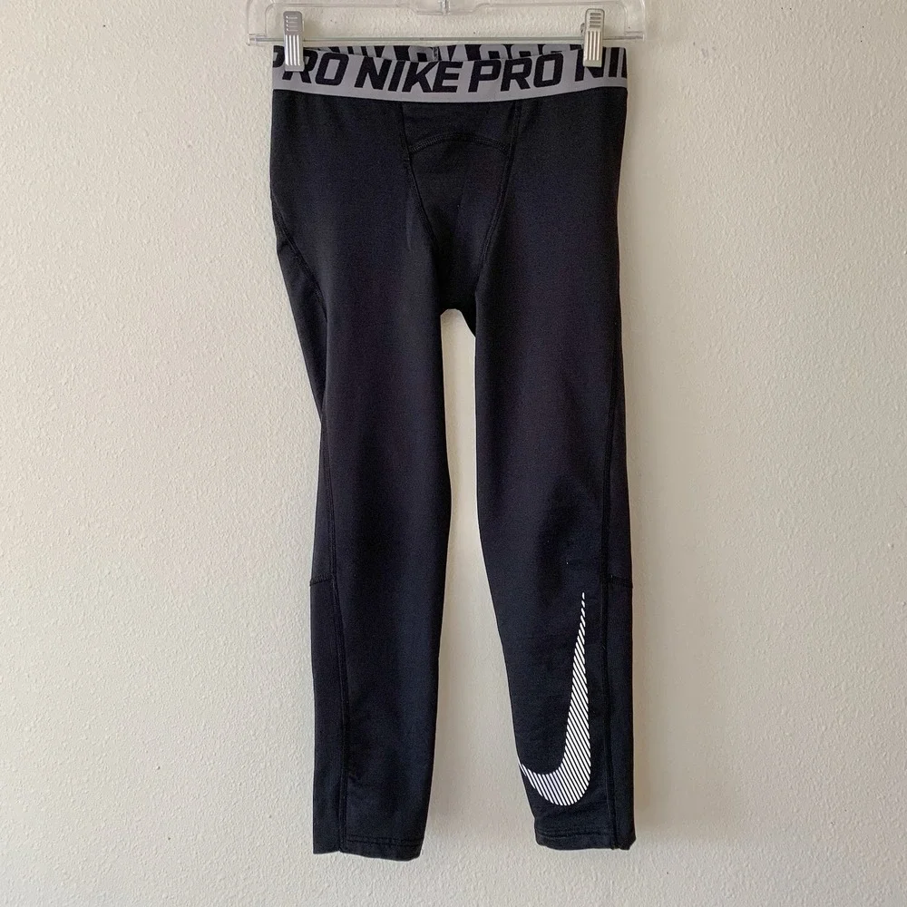 Nike Pro Big Kids Graphic Tights Base Layer Black Medium BV3521-010